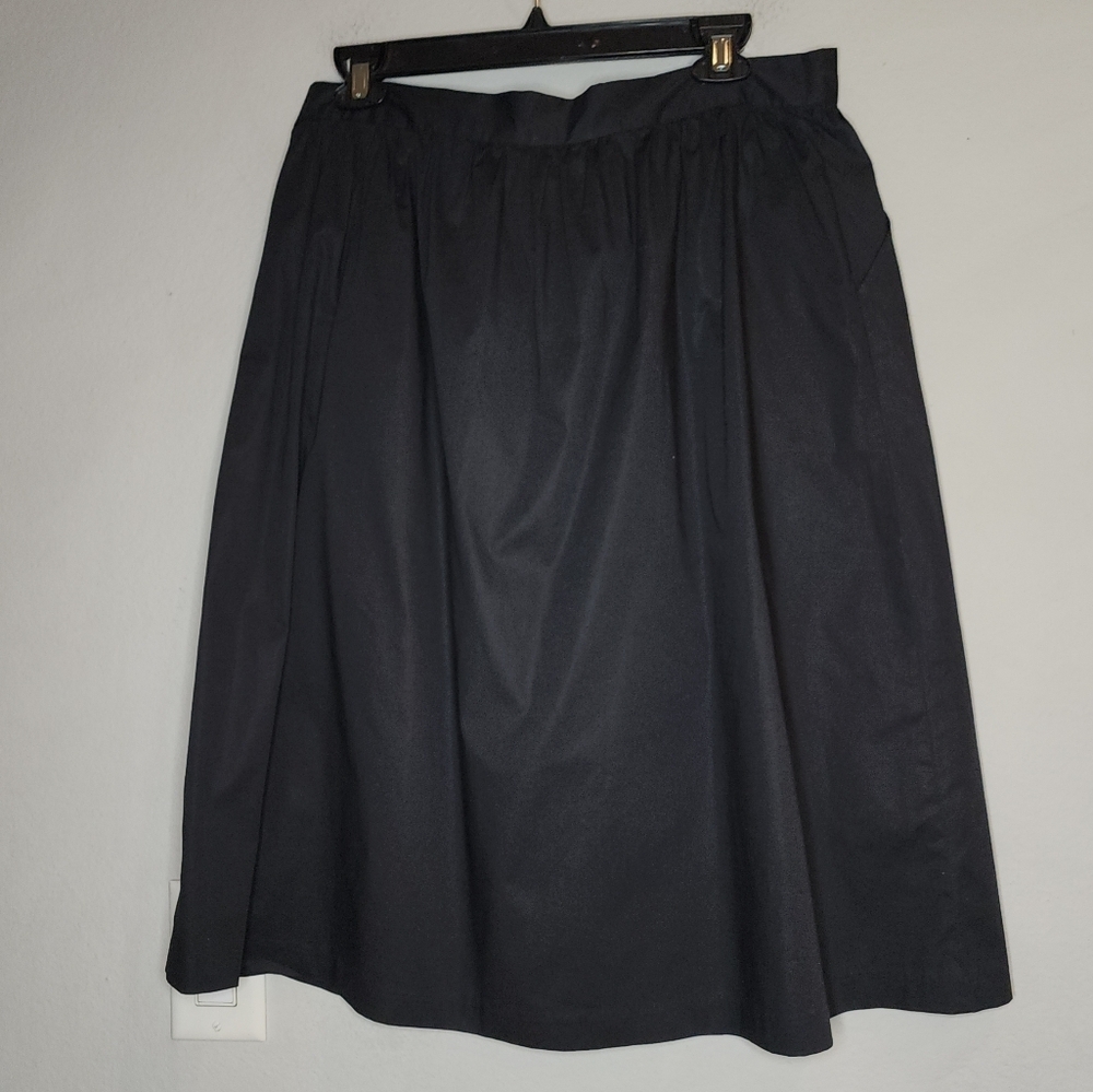 NWT ModCloth x Hello Kitty Let's Go Rainbow A-Line Black Skirt Cotton Large - Picture 12 of 16